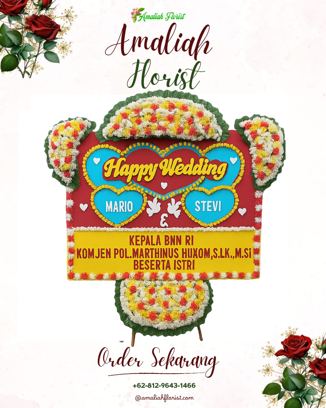 Papan Bunga Pernikahan Sikka